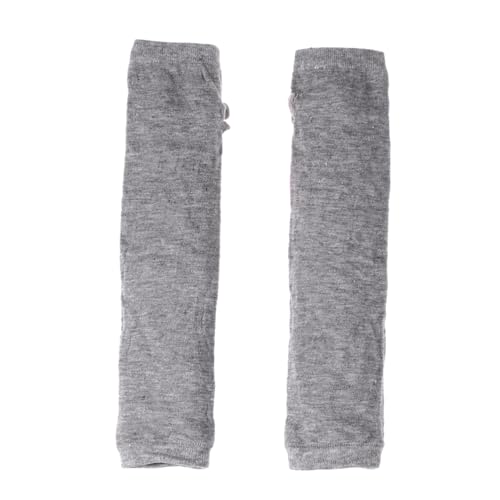 WOFASHPURET Long Winter Gloves Knitted Arm Sleeves Fingerless Warmers Thumb Hole for Women