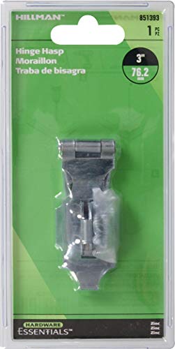Hardware Essentials 851393 Hinge Hasp Zinc 3" #TOP1