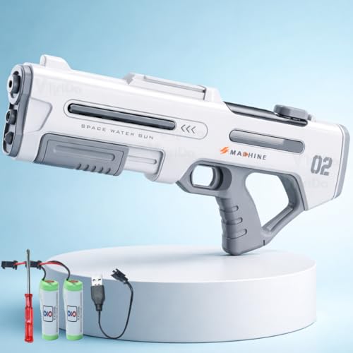 Image of VikriDa Electric Water Blaster with Dual Spray Head & Free Rechargeable Battery Automatic and Manual High Power Shooting Modes Outdoor Summer Toy for Pool,Beach & Backyard Water Fun - Multicolor
