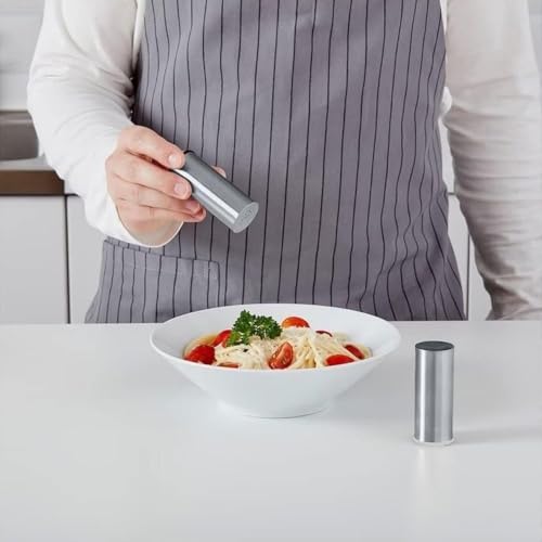 Image of S.S Salt & Papper Salt and Pepper Shakers - Modern Kitchen Stainless Steel Salt and Pepper Shakers - 3.0 Inch (Pack of- 2) (S.S Salt & Papper)