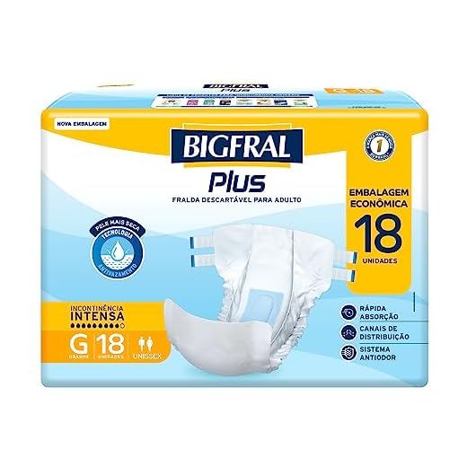 Bigfral Fralda Regular Plus Econômica G 18 Unidades
