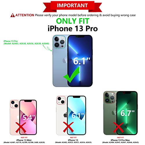 Soios For Iphone 13-Pro Phone Case: Military Grade Drop Proof Protection Mobile Cover With Kickstand | Matte Textured Rugged Shockproof Tpu | Protective Sturdy Case - Orange(Not For 13 Pro Max) #TOP1