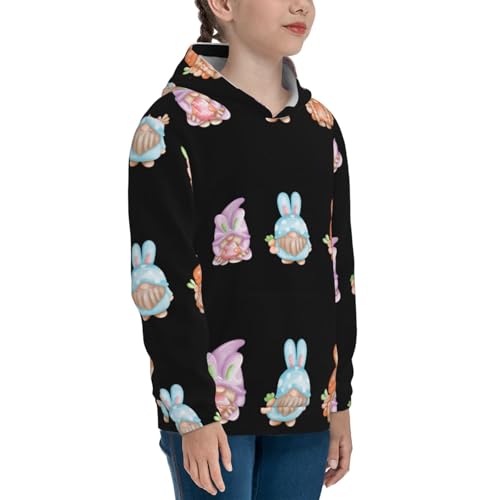 Happy Easter Gnomes Kids Pullover Hoodies Boys Sweatshirts Girls Athletic Clothes with Pocket3