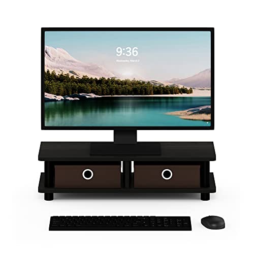 Furinno TURN-N-TUBE Toolless Monitor Stand Riser, Monitor Riser, Espresso - image 4