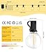 SAEIHGAE Lichterkette Außen LED Strom Beleuchtung - 100ft Aussen 30m Outdoor String Lights Lichterketten Glühbirnen IP44 für Garden Pavillon mit G40 Wetterfest Glühbirne Balkon Terrasse Party