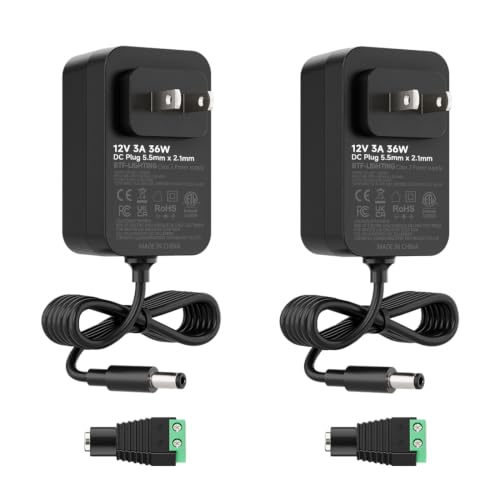Image of BTF-LIGHTING DC12V 3A 36W LED Driver 2 Pack, Class 2 Transformer