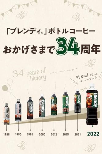 サントリー ブレンディ 無糖 ボトルコーヒー 950ml