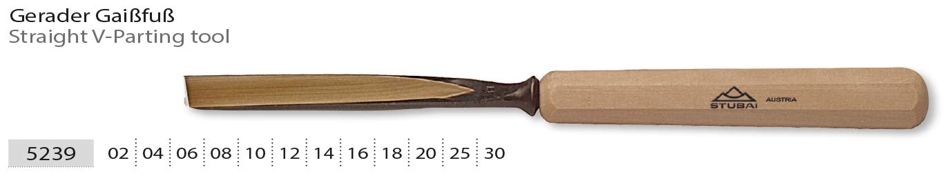 546130 UTENSILE PER LIUTAII SGORBIA PER COSTRUZIONE DI STRUMENTI STUBAI CON MANICO IN LEGNO DI Ciliegio 30mm