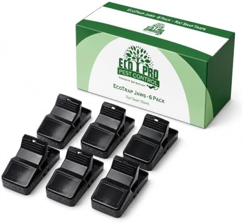Rat Snap Traps by Eco Pro Pest Control | 6-Pack Snapping Rat Trap...
