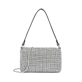 Miss Lulu Bolso de Mano de Mujer - Bolso Plateado - Bolso Fiesta Plata Para Boda, Fiestas