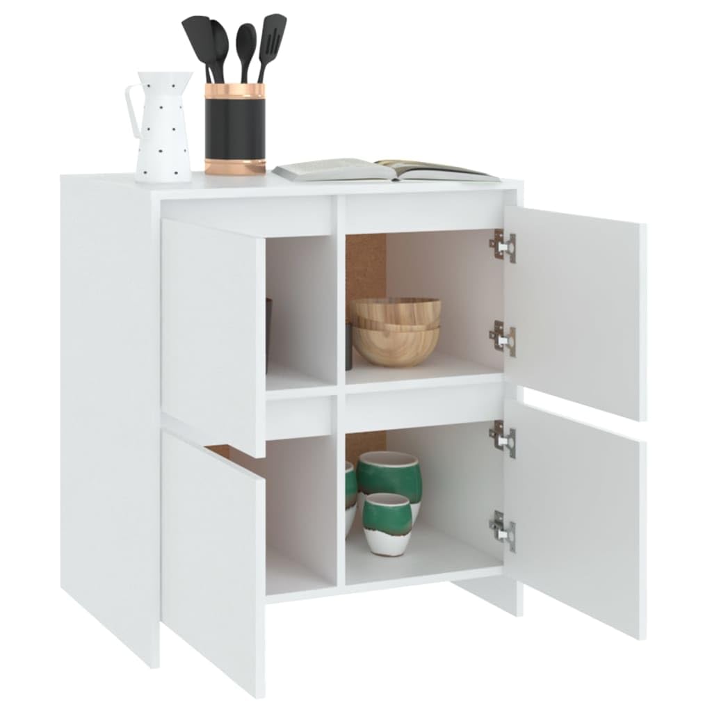 vidaXL Komoda, biała, 70 x 41 x 75 cm, płyta wiórowa, szafka boczna, komoda, mebel, szafki boczne, komody, meble