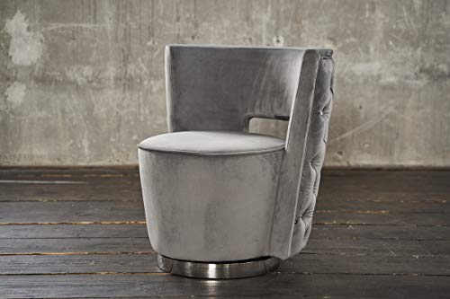 Preisvergleich Produktbild KAWOLA Sessel Senso Stoff Velvet Silbergrau