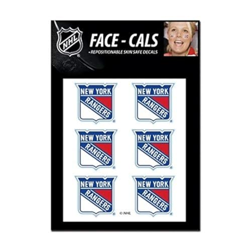 NHL New York Rangers Face Tattoos, Team Colors, One Size