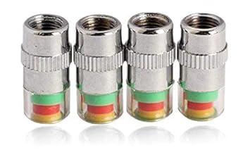 Kozdiko Car Tyre Pressure Air Alert Iron Tyre Valve Caps Set of 4 Pcs for Tata Indigo