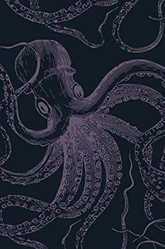 Vintage Octopus Dark Purple Journal : Ocean Sea Life Animals Journal Notebook to Write in 6x9 150 Lined Pages