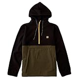 Bolsillo con cremallera BILLABONG Mens- Sudadera con capucha (media cremallera), diseño de Boundary, Negro , XS