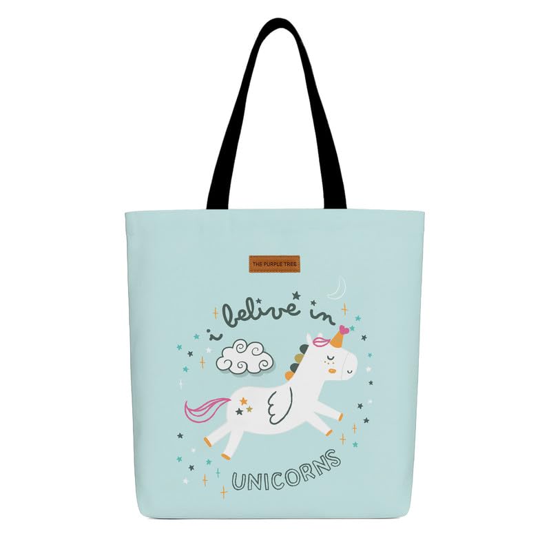 Image of The Purple Tree Eco-Friendly Canvas Tote Bag, Sustainable, Reusable Shopping, Beach, Travel or Everyday Tote, Wide Tote Bag