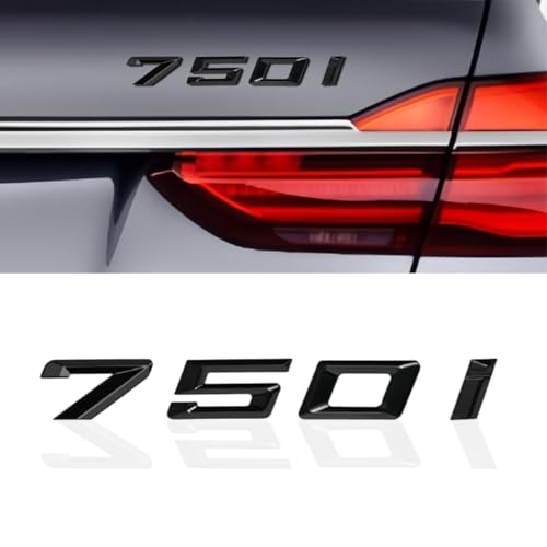 Emblema 750i negro brillante para sustituir el distintivo de maletero desgastado