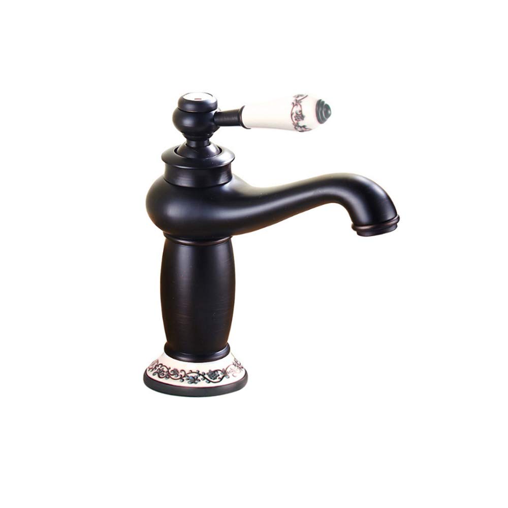 Grifo Mezclador para baño, grifos mezcladores de Lavabo de Lujo de Estilo Victoriano, Grifo Monomando para Lavabo de baño, Grifo Cromado para Lavabo de baño, Grifo para Agua Caliente y fría