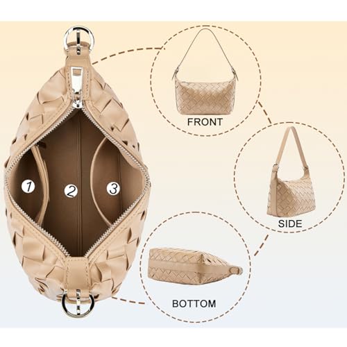 Bolso Hobo de Cuero Sintético Trenzado para Mujer miniatura 4