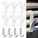 Ganci per Termoarredo Bagno-6 pezzi Appendini per Termoarredo e 4 pezzi Ganci Adesivi per Asciugamani in Acciaio Inox.Ganci Portasciugamani Bagno/Gancio Adesivi per Asciugamani/Gancio Scaldasalviette