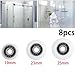 8-Pack Shower Door Roller Replacement with Nylon Wheels (19mm/23mm/25mm) and Stainless Steel Screws — Adjustable, Quiet, Smooth-Gliding for Most Shower Enclosures(19mm)