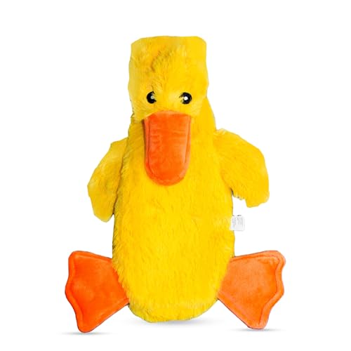 FGA MARKETPLACE Duck Flat NO Stuffing NO Squeak Plush Dog Toy Funny Style Will Entertain Your Pet for Hours Recommended for Small and Medium Dog 21 INCH Long