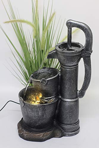 Preisvergleich Produktbild Springbrunnen BK807 Wasserpumpe Krüge Zimmerbrunnen mit Beleuchtung Innen und Außen
