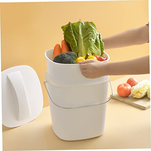 Bote de basura para cocina plástico resistente y compartimentos duales miniatura 2