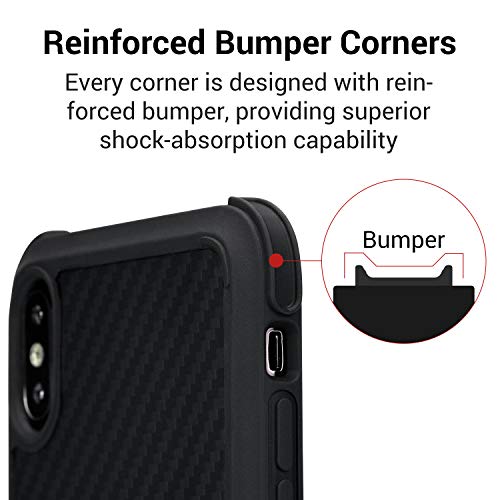 Pitaka Protective Case For Iphone Xs Max 6.5"[Magez Case Pro] Strongest Super Durable Resilient Shock Absorption Magnetic Case With Slim And Light - Black #TOP3