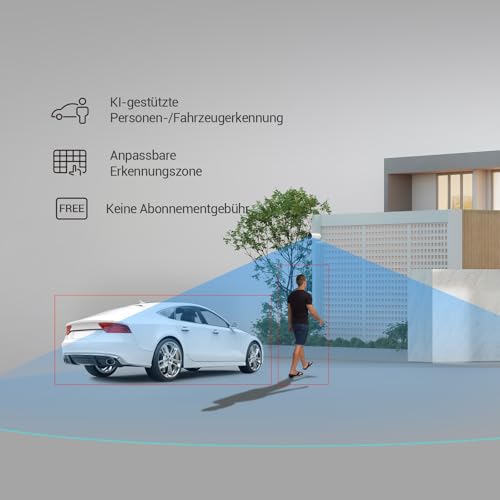 EZVIZ 2K Intelligente PoE Überwachungskamera Aussen mit Personen-/Fahrzeugerkennung… – Ansicht 4