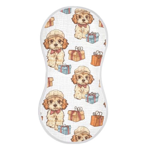 vvfelixl Baby Burp Cloths Puppy Buy Gifts Baby Newborn Cotton Burping Cloths Set Babys Washcloths 4 Pack
