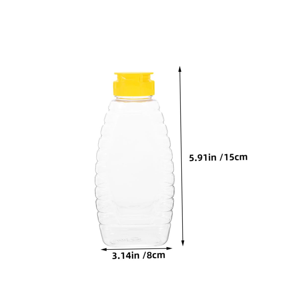 HEALLILY 4 Pack Honey Dispenser Plastic Condiment Containers with Lids Squeeze Bottle for Honey Salad Dressing Sauce Jam Bulk Cute