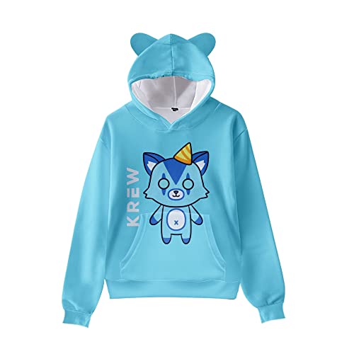 ItsFunneh Krew District Sweat à capuche avec oreilles de chat pour enfants et adultes, Style6, 130 cm Cover