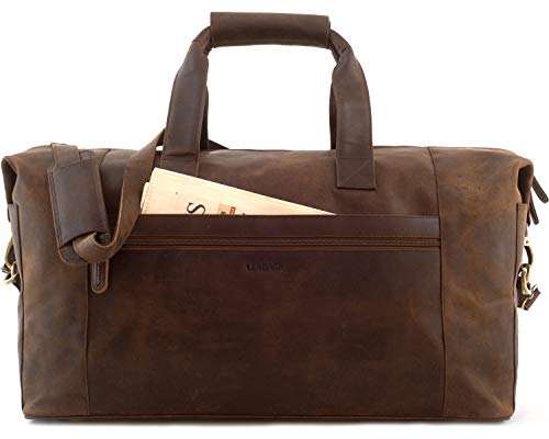 LEABAGS Leder Weekender Damen & Herren I Echtleder Premium Reisetasche I 41...