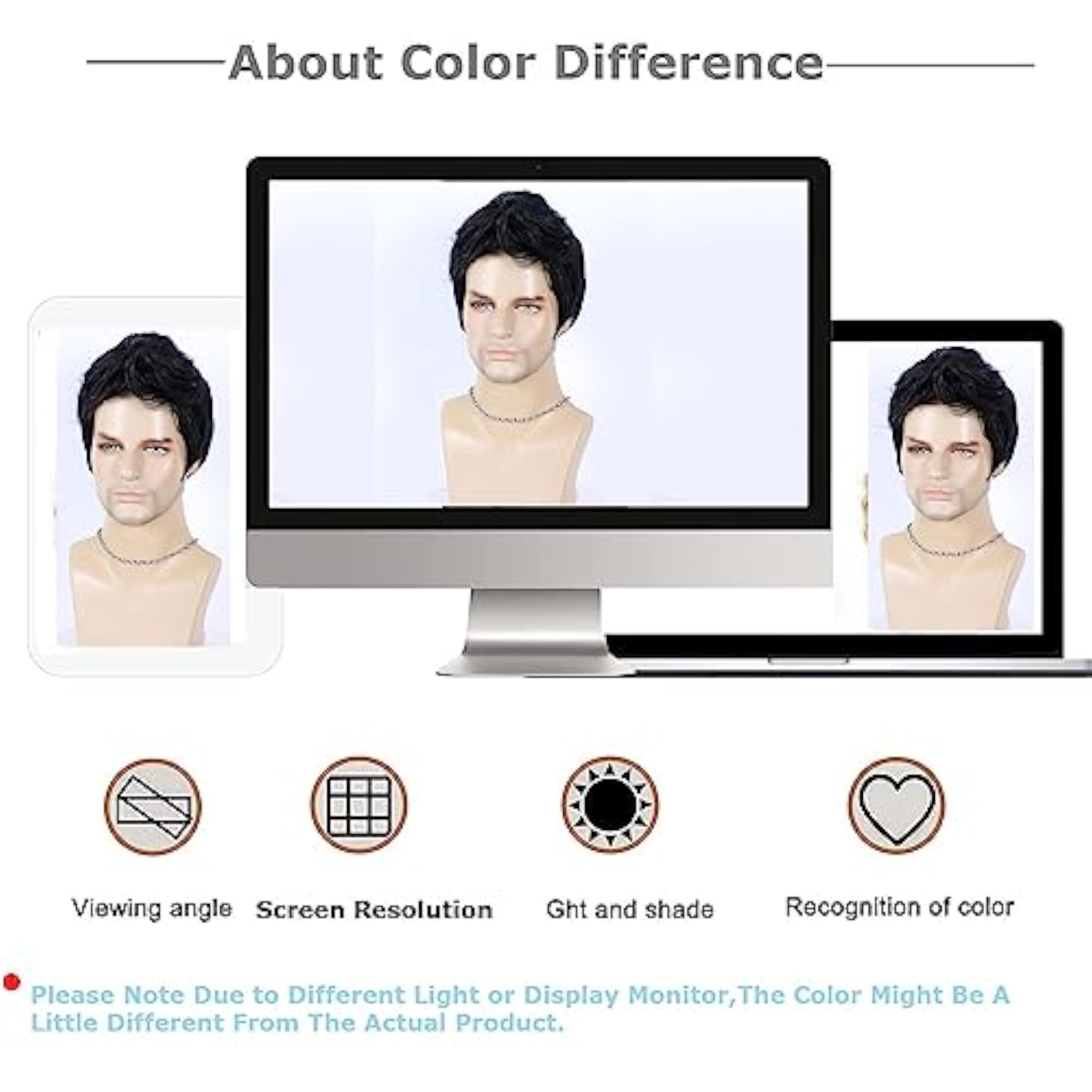 Men's Short Layered Synthetic Wig for Cosplay