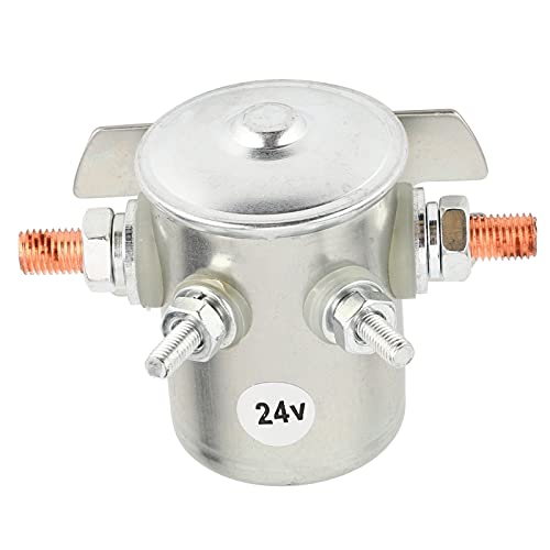 Fafeicy 24V 200A Starterrelais aus Edelstahl, Wasserdichtes Motorstarterrelais mit Schutzfunktion, Ersatz Startermagnet für Kraftfahrzeuge, Hydraulisches Kfz-Starterrelais, Normalerweise Geöffnet