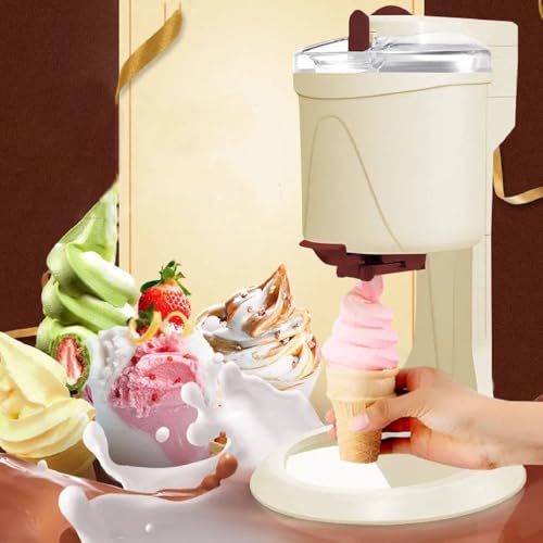 LTdlhFk Eiscreme Maker, Mini Frozen Yogurt Machine Für Kinder, Home DIY Kitchen Automatic Mini Fruit Soft Serve Ice Cream Machine, 1l Kapazität – Bild 4