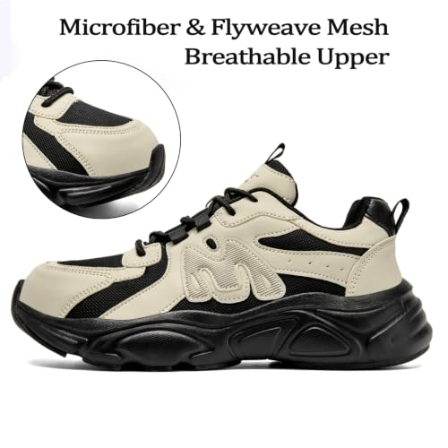 Image of Nutropa Steel Toe Boots for Men, Lightweight Safety Work Shoes, Comfortable Breathable Composite Toe Boots Slip-Resistant Indestructible Shoes