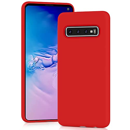 Coque silicone Samsung S10 rouge protection intégrale mince