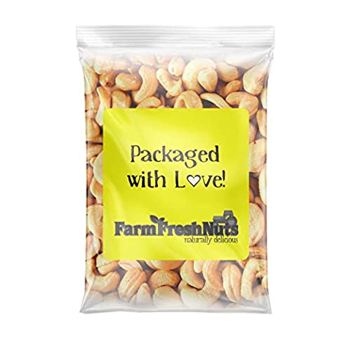 Farm Fresh NutsRaw Whole Natural Cashews Compares To Organic (5 Lbs.) Unsalted - Handpicked for Freshness - Healthy Protein Food, Vegan & Keto Friendly - Brand
