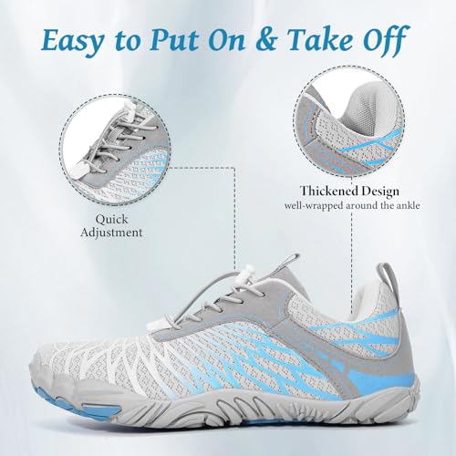 Image of Hike Barefoot Shoes, Pro Barefoot Shoes Women Men Footwear, Athletic Hiking Minimalist Water Shoe Breathable Quick Dry Zero Drop Trail Running Shoe with Non-Slip Sole & Wide Toe Box
