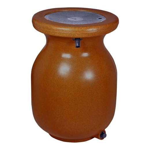 Koolscape RBSS-50 50-Gallon Sandstone-Look Rain Barrel, Brown