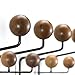 SHISEDECO Classic Hang it All Coat Rack, Mid Century Modern Wall Mounted Hooks with Painted Solid Wooden Balls, Decorative Creative Fashion Wood Hanger for Home, Bedroom (Dark Walnut)
