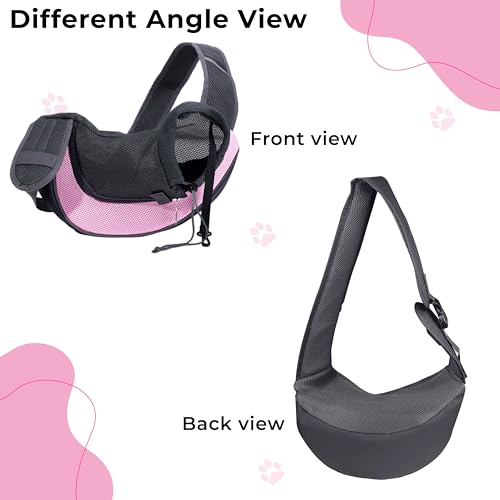 Image of Kraptick Pet Carrier Sling Bag, Dog Sling Bag, Cat Sling Carrier, Sling Bag Carrier for Dogs Cats, Pet Travel Pouch with Single Shoulder Pet Bag (MFP834)