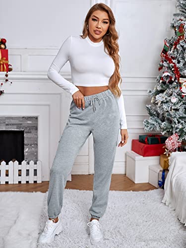 Image of dockstreet Soft Fabric Stylish Regular Comfortable Fit Joggers /Pants for Women 125VaCargoCotton2PKT25C1AGreyM