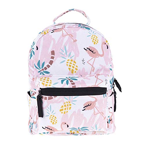 3D Printed Women Mini Backpack For Girls Kids School Bag Baby Pineapple Flamingo Printing Kindergarten Canvas Schoolbag For Children