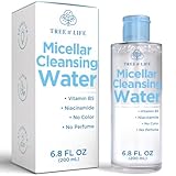 Tree of Life Beauty Micellar Cleansing Water (6.8fl oz) - Micellar Water Makeup Remover with Niacinamide, Vitamin B5, Glycerin - Eye Makeup Remover Liquid, No Rinse Needed