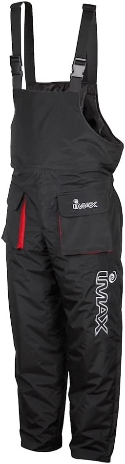 Bavoir Et Bretelles Thermiques IMAX - Noir Et Rouge - Taille M - Imperméable Et Coupe-vent