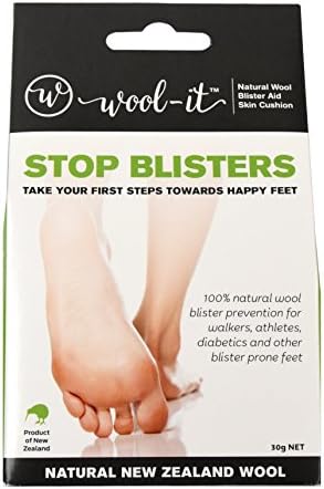 Wool-it Blister Aid - All-Natural Lambs Wool for Toes, Heels & Feet. Relief for Hiking and Walking. New Zealand Blister Wool 1oz (30g)